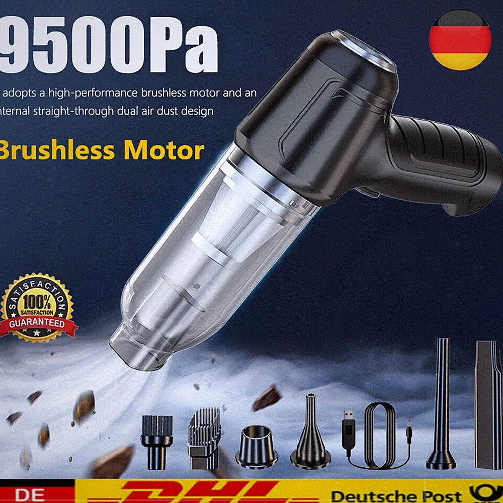 120W Kabellos 3in1 Handstaubsauger Staubsauger Akku für Auto Haus Nass/Trocken