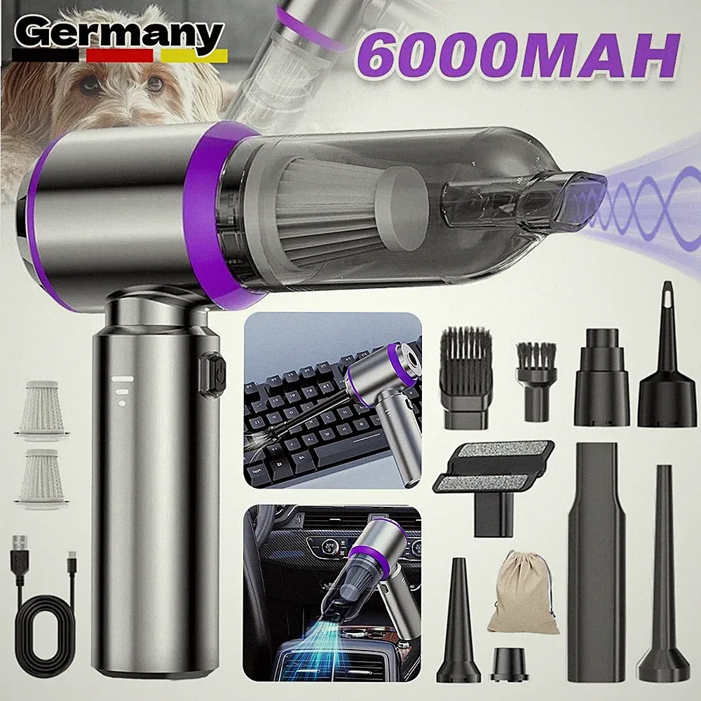 2in1 15000Pa Mini Akku Handstaubsauger Kabellos Auto Staubsauger Stark Haushalt