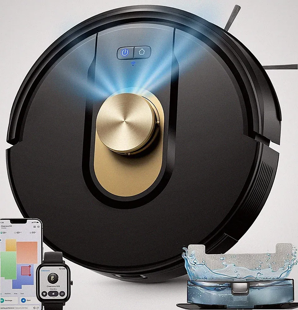 3-in-1 Smart W9 Saugroboter mit Wischmopp & 150 min Laufzeit - Haustier- & Allergikerfreundlich