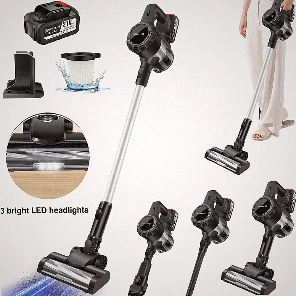 30KPa Akku Staubsauger Hoover Upright Kabelloser Handstaubsauger 3600W Mit Akku