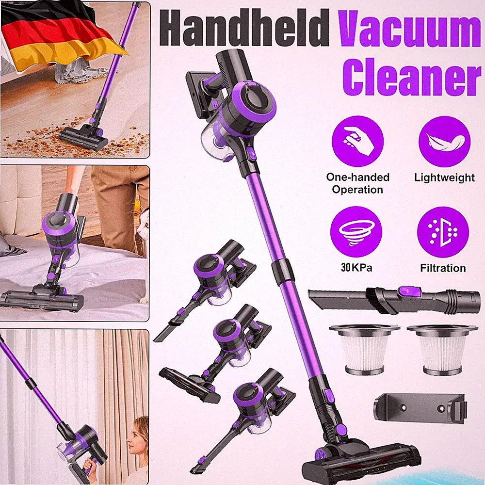 400w Hoover Kabelloser Staubsauger 30kpa Starke Saugleistung LED Display 55min