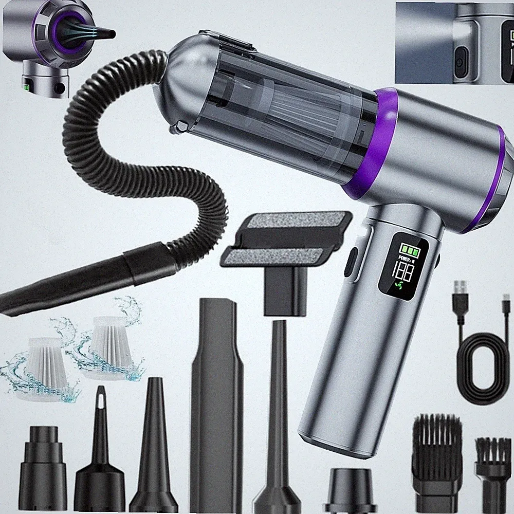 4in1 Akku Handstaubsauger 24000Pa Lila