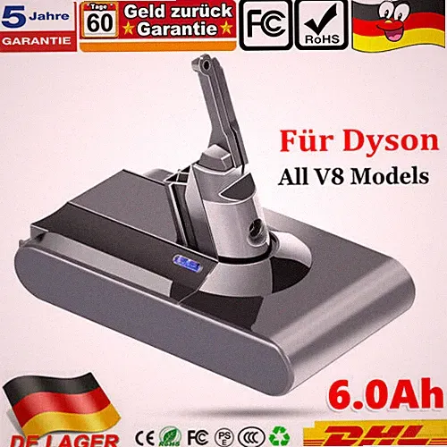 6.0Ah SV10 Akku für Dyson V8 Absolute Animal Exclusive Kabellos Staubsauger DHL