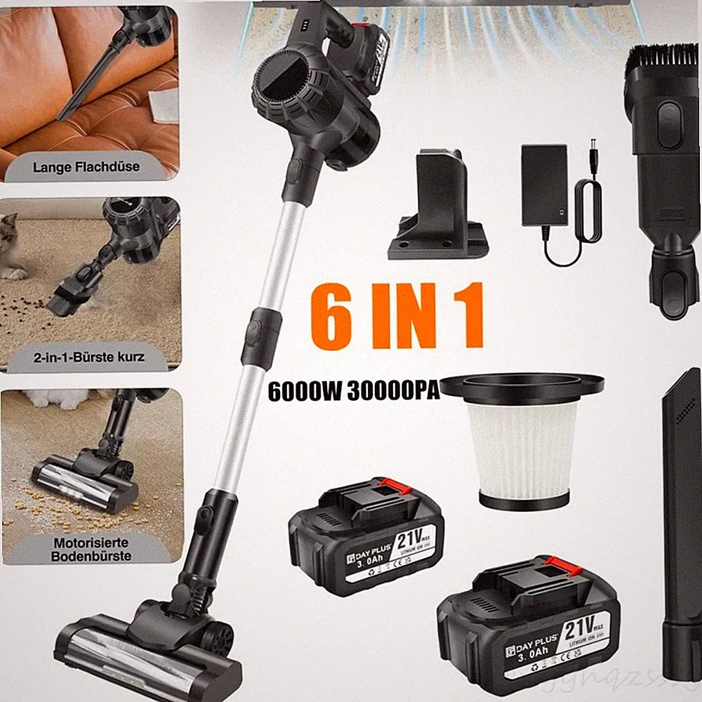 6000W Akku Staubsauger 6-in-1