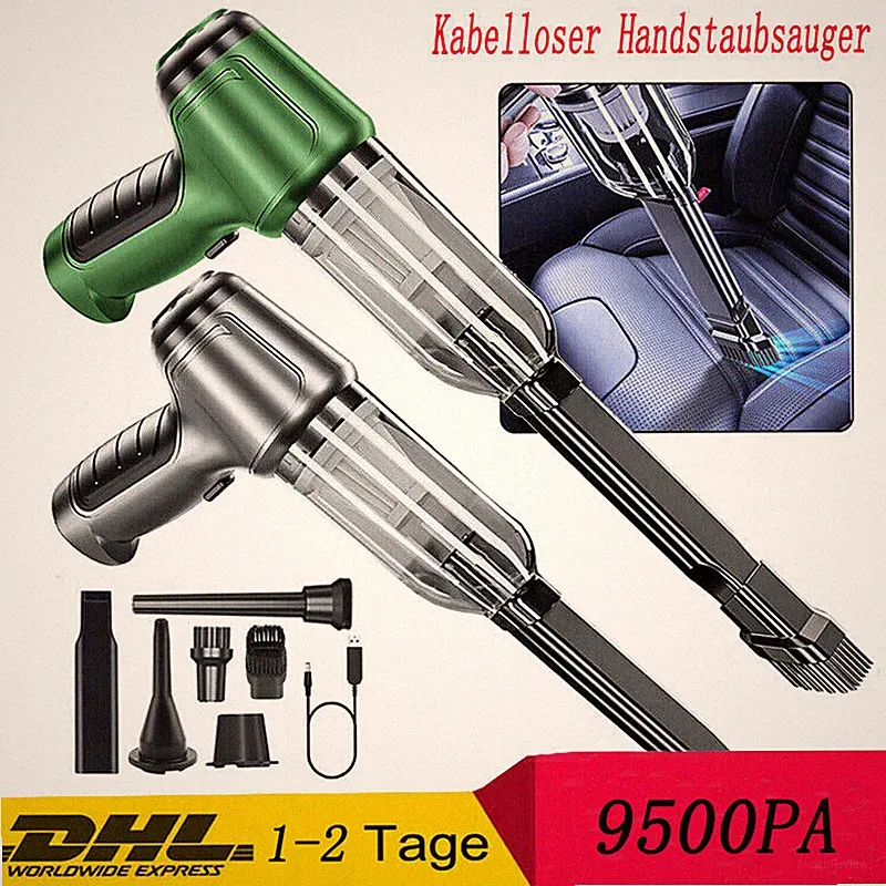 9500Pa Kabelloser Handstaubsauger Staubsauger Nass &Trocken Akku Für Auto Haus