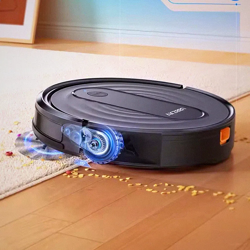 Airzeen R7 Staubsaugerroboter 3-in-1 Saugen & Wischen App Alexa BT Schwarz