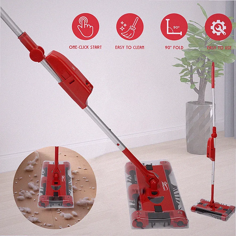 Akku-Besen Swivel Sweeper Handkehrmaschine Spezialborsten Elektrisch Handbesen