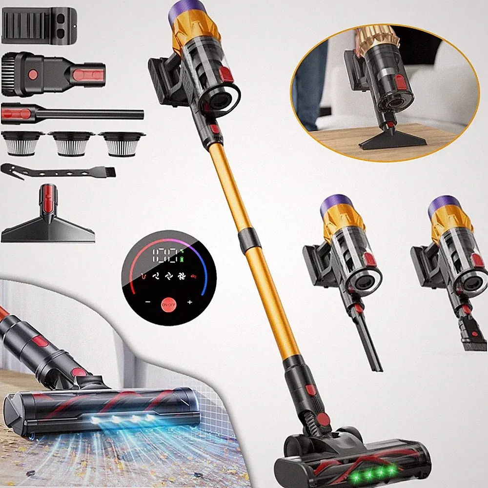 Akku Handstaubsauger, 550W Kabellos Staubsauger mit 3 Saugmodi Akkustaubsauger