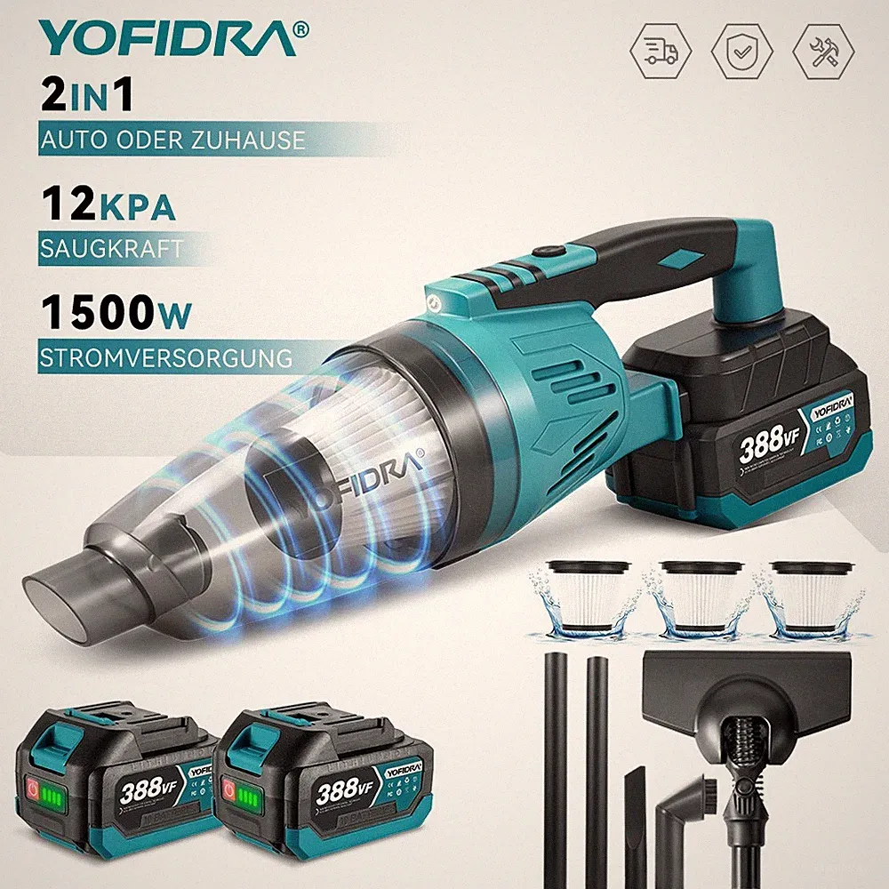 YOFIDRA Akku Handstaubsauger mit 2 Akkus