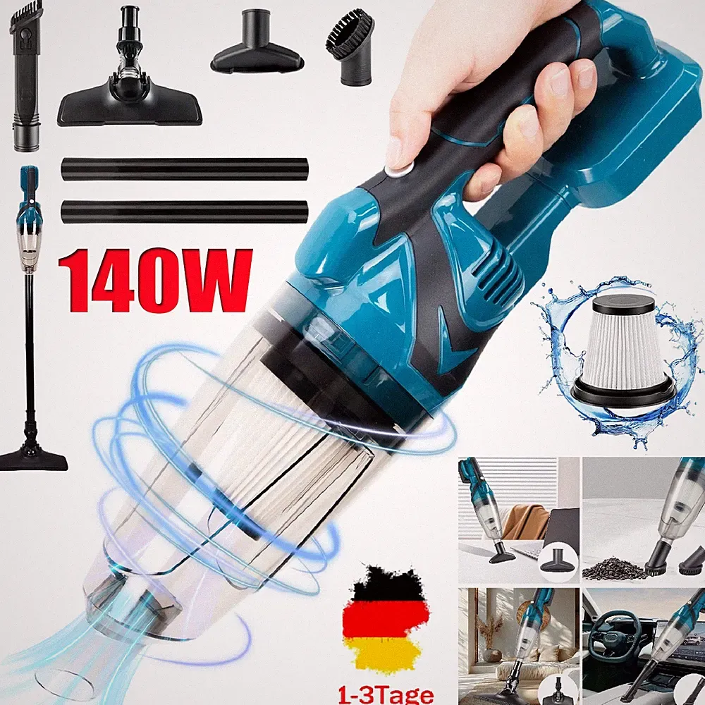 Akku Staubsauger 0.75 L Staubbehälter Handstaubsauger für Makita 18V Batterie DE