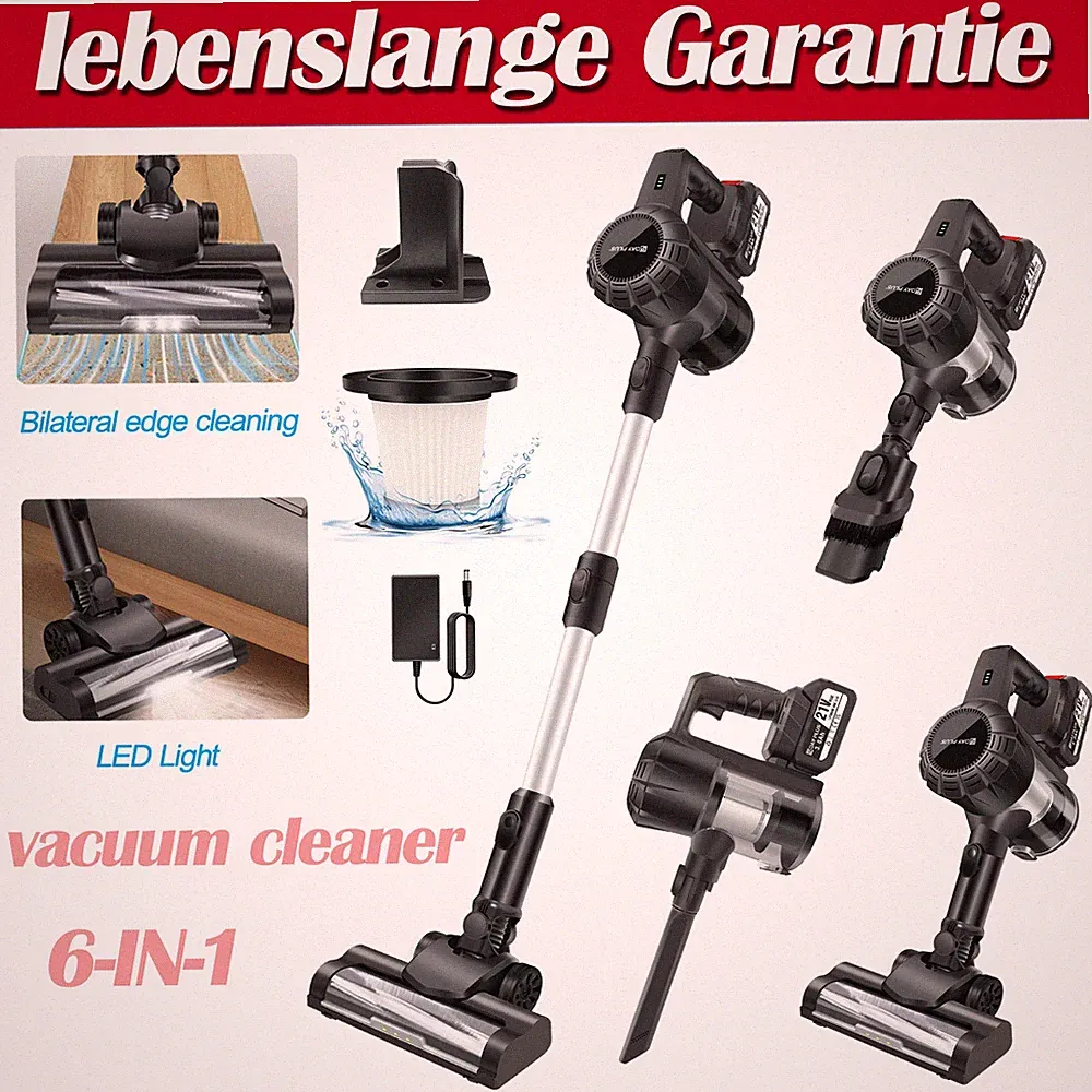 Akku Staubsauger Hoover 6 In 1 Mit Wischfunktion Handstaubsauger Kabello 20000PA
