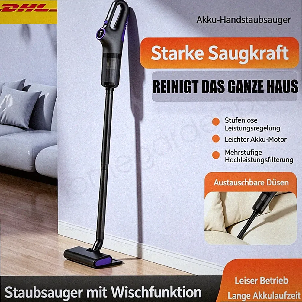 Akku Staubsauger Kabellos Staubsauger Bodenstaubsauger Handstaubsauger 15000Pa