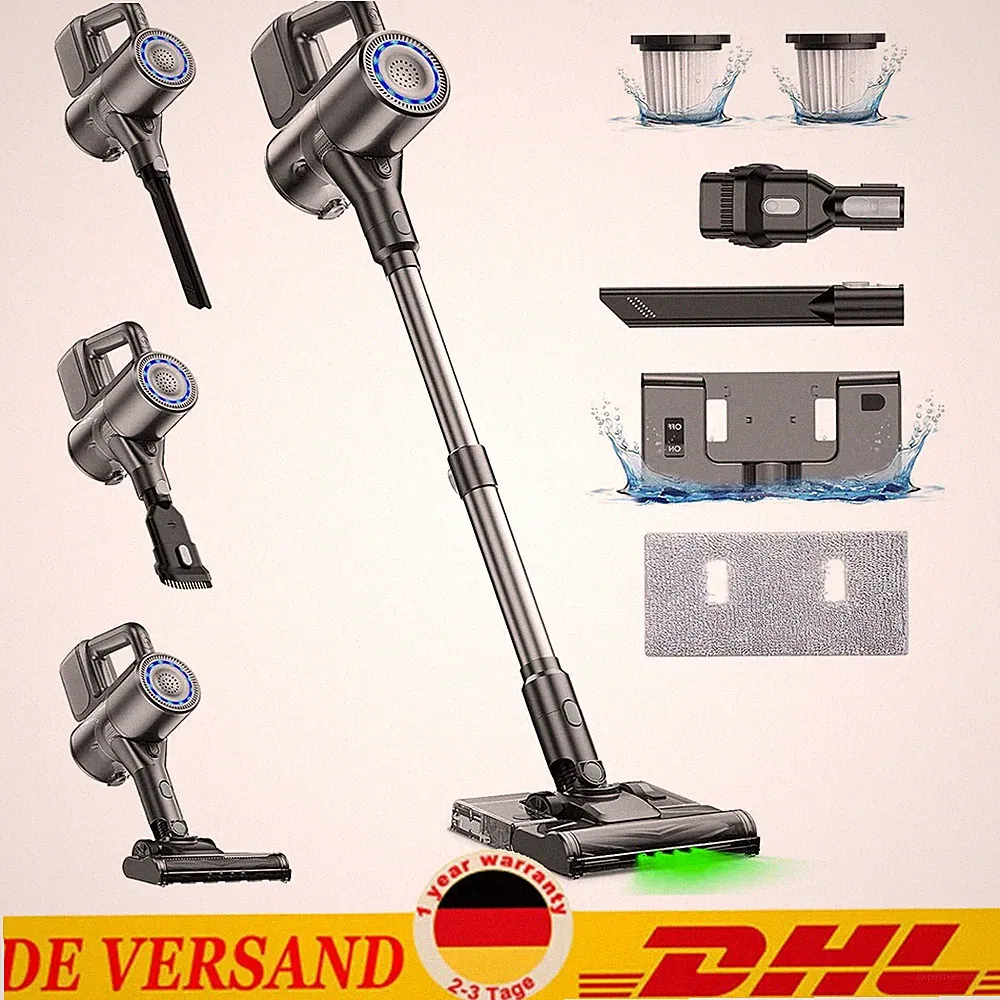 Akku-Staubsauger mit Wischfunktion 6in1