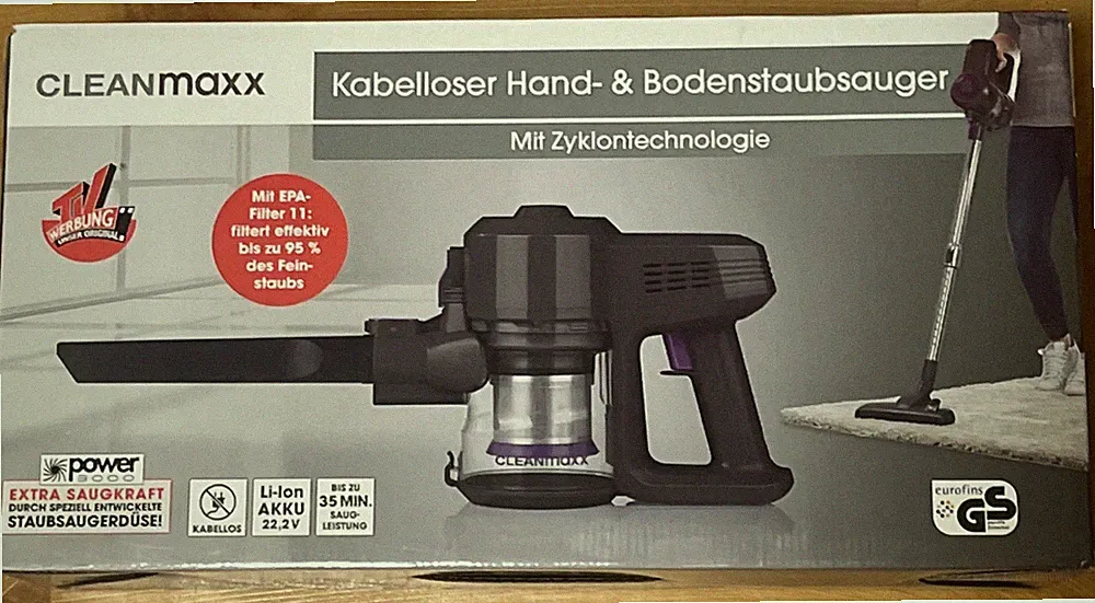 CLEANmaxx Akku Zyklon Staubsauger 22,2V