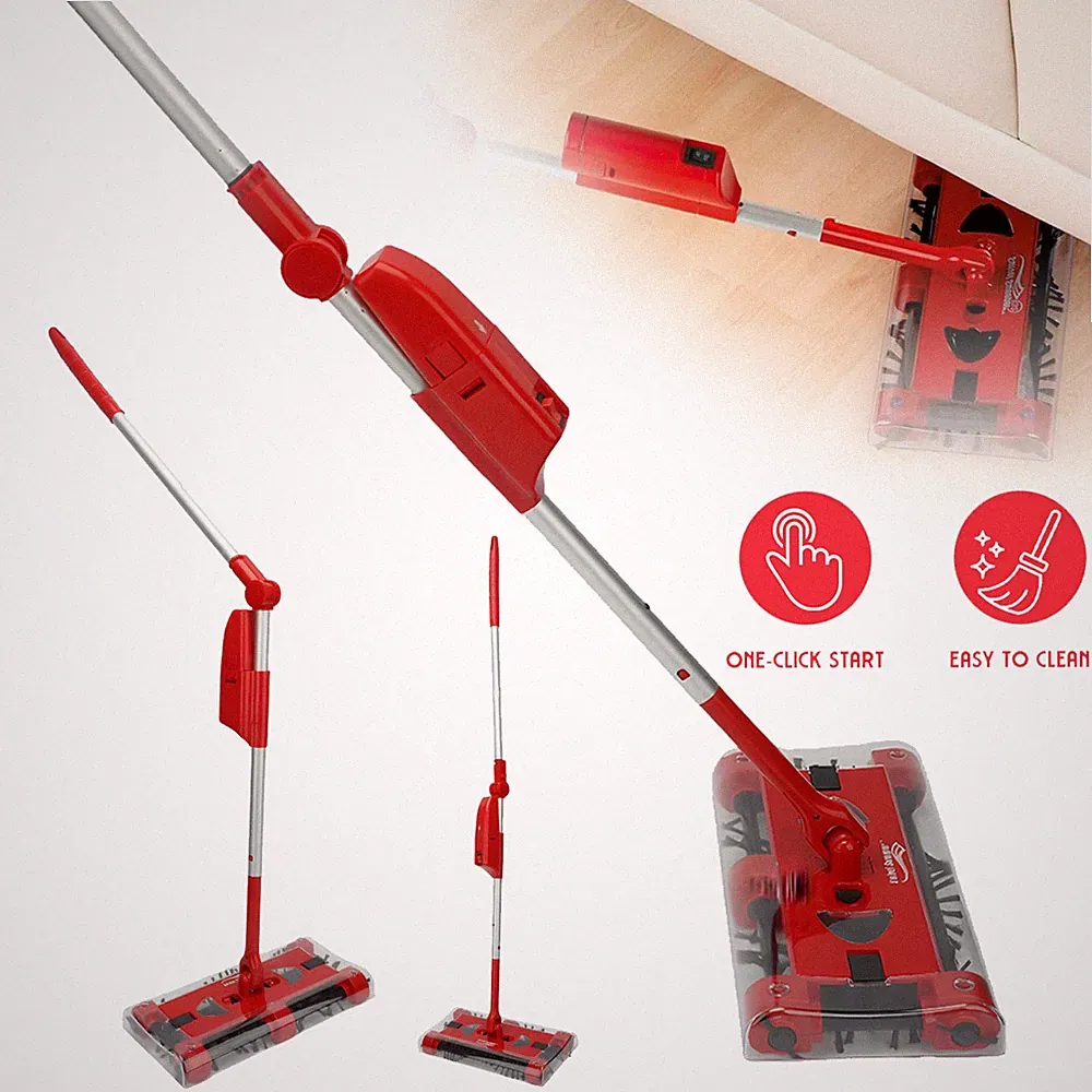 Akkubesen Kabellos Akku-Kehrbesen Akku-Besen Swivel Sweeper Tragbar Bodenkehrer