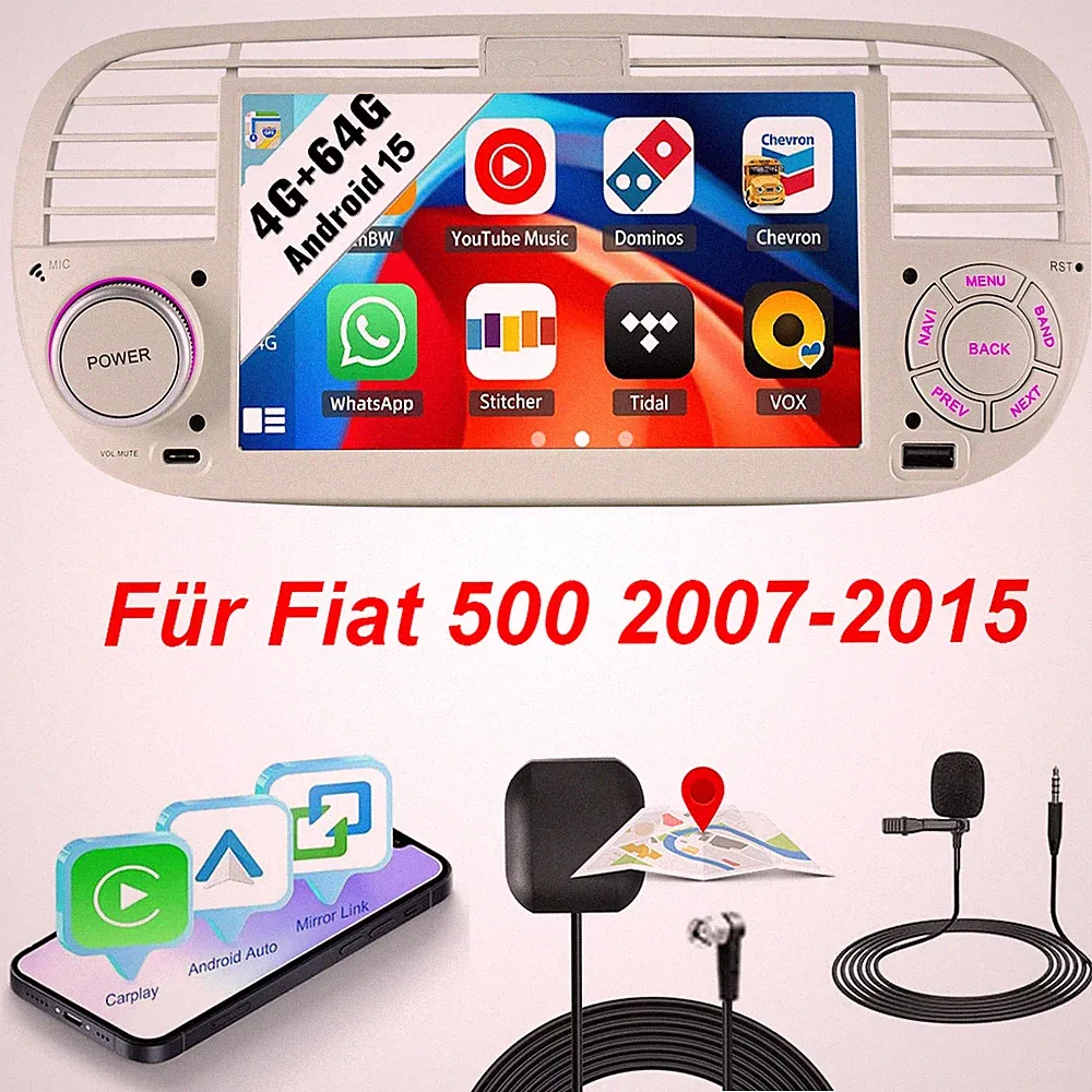 ESSGOO 7 Zoll Android 15 Autoradio