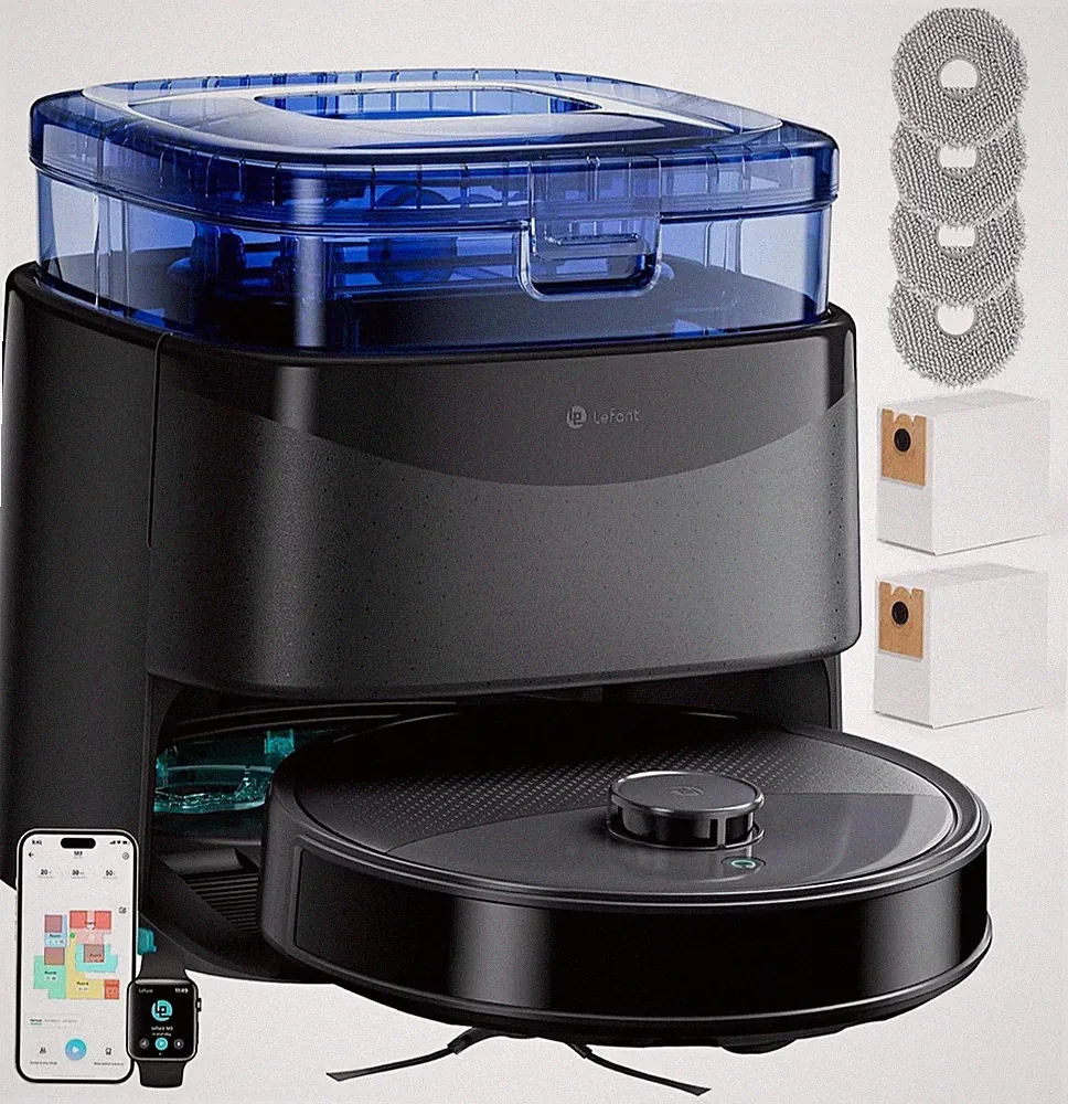 ANGEBOT! Lefant M3 Staubsaugerroboter mit Absaugstation Wischfunktion App Alexa