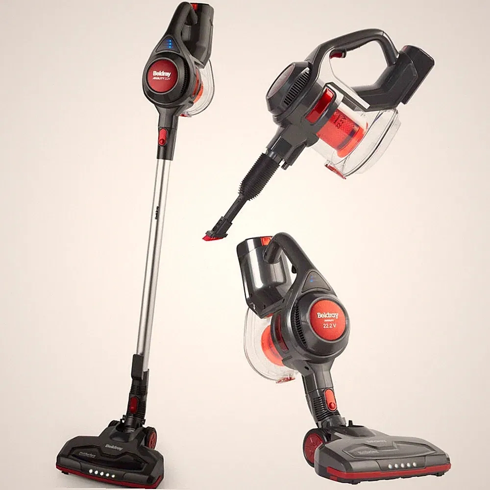 Beldray Airgility Akku Staubsauger | Rot | Quick Vac Lite | Multi-Surface