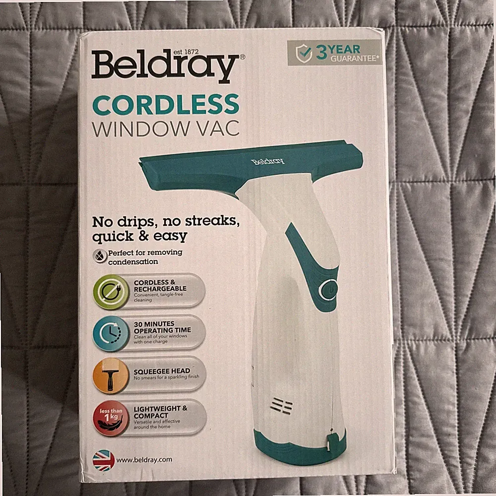 Beldray Akku Fenstersauger Akku Staubsauger Rakel Blau 60ml 10W