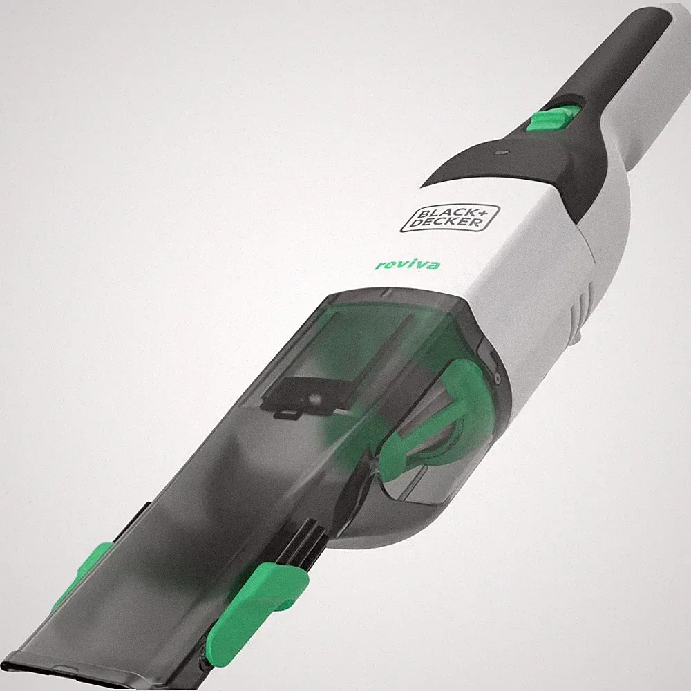 BLACK+DECKER REVHV8C reviva™ Handstaubsauger Weiß/Grün Akku Akkusauger