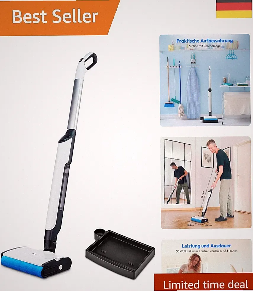 Bodenwischer H11 elektrischer Wischmopp & Bodenreiniger, kabellose Bodenreini...