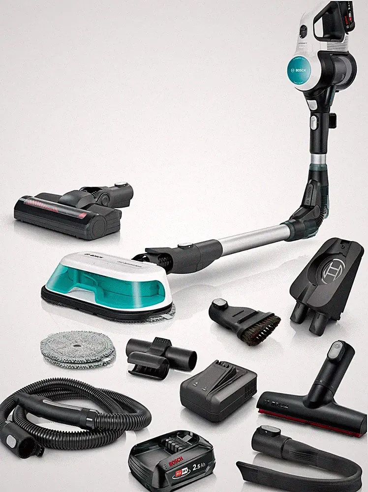 BOSCH • BSS712XHYG • Akku-Staubsauger 2in1 • Unlimited 7 ProHygienic Aqua Weiß