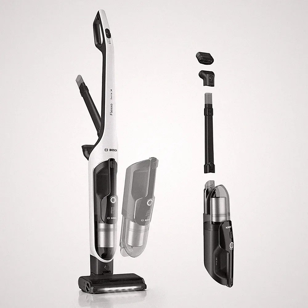 Bosch Flexxo Serie 4 BKH4WN28 2in1 Akku-Staubsauger 60 Min LED weiß kabellos