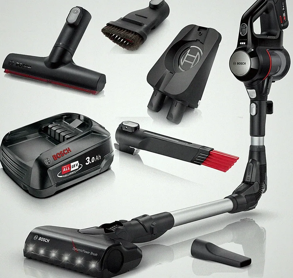 Bosch Unlimited 7 BCS712XXL Akku-Staubsauger 2 Akkus LED Schwarz