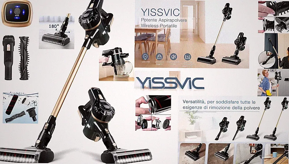 YISSVIC BVC-S107 Akku-Staubsauger 4-in-1