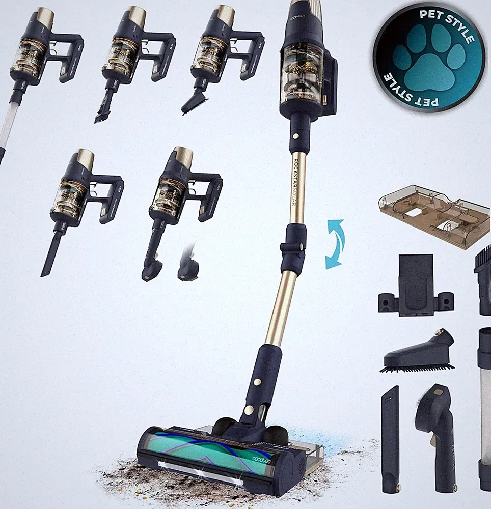 Cecotec Conga Rockstar 9500 Lunar Pet Flex Akku Staubsauger 300AW