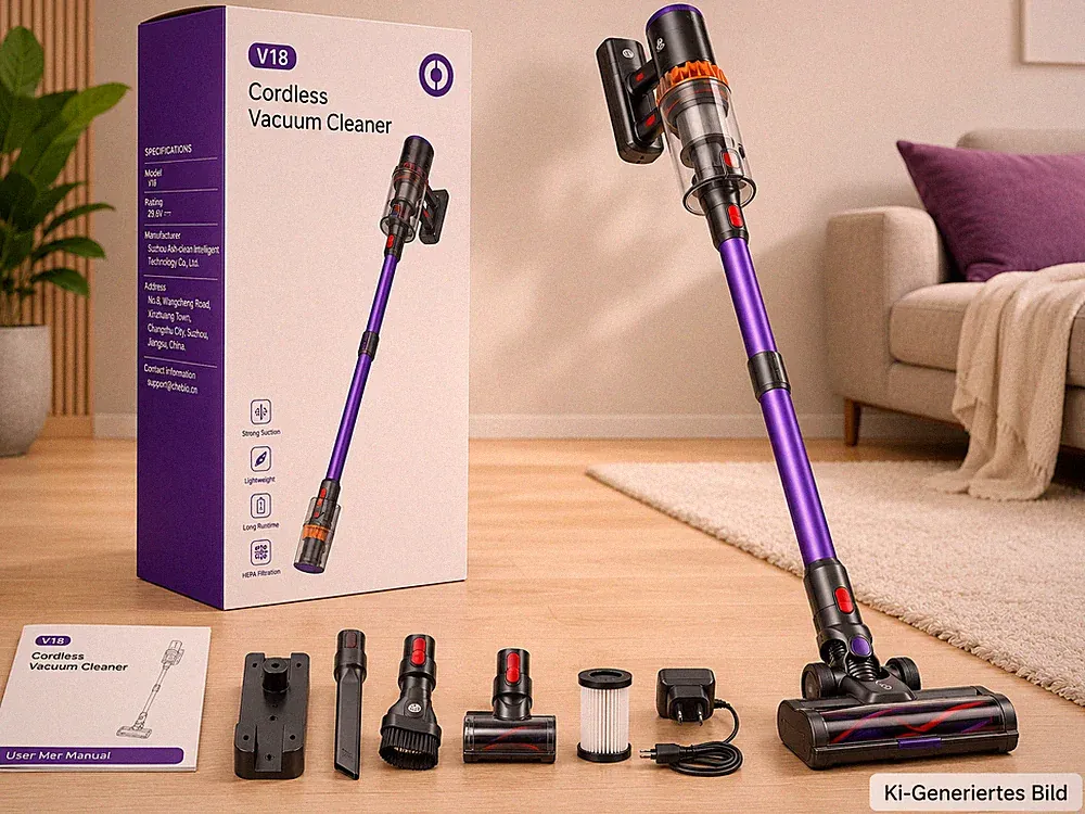 CHEBIO V18 Akku-Staubsauger 45000Pa