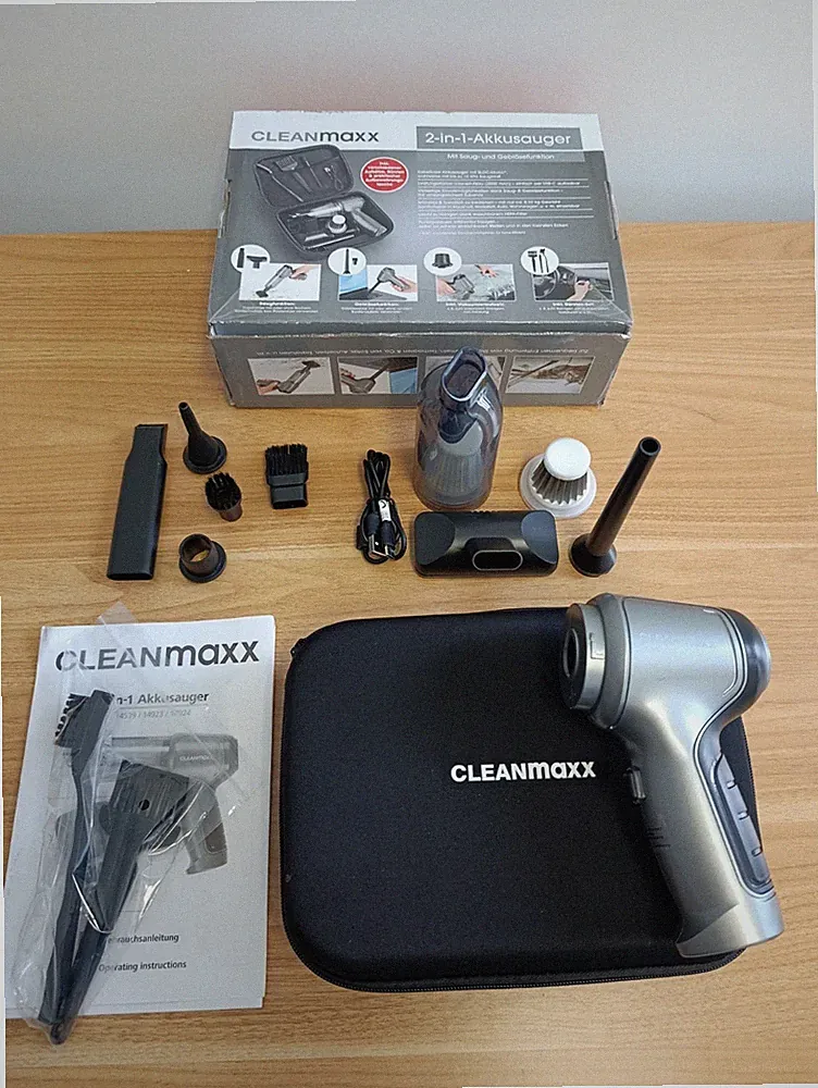 CLEANmaxx 2-in-1 Akkusauger Handstaubsauger Gebläsefunktion Tasche NEU OVP