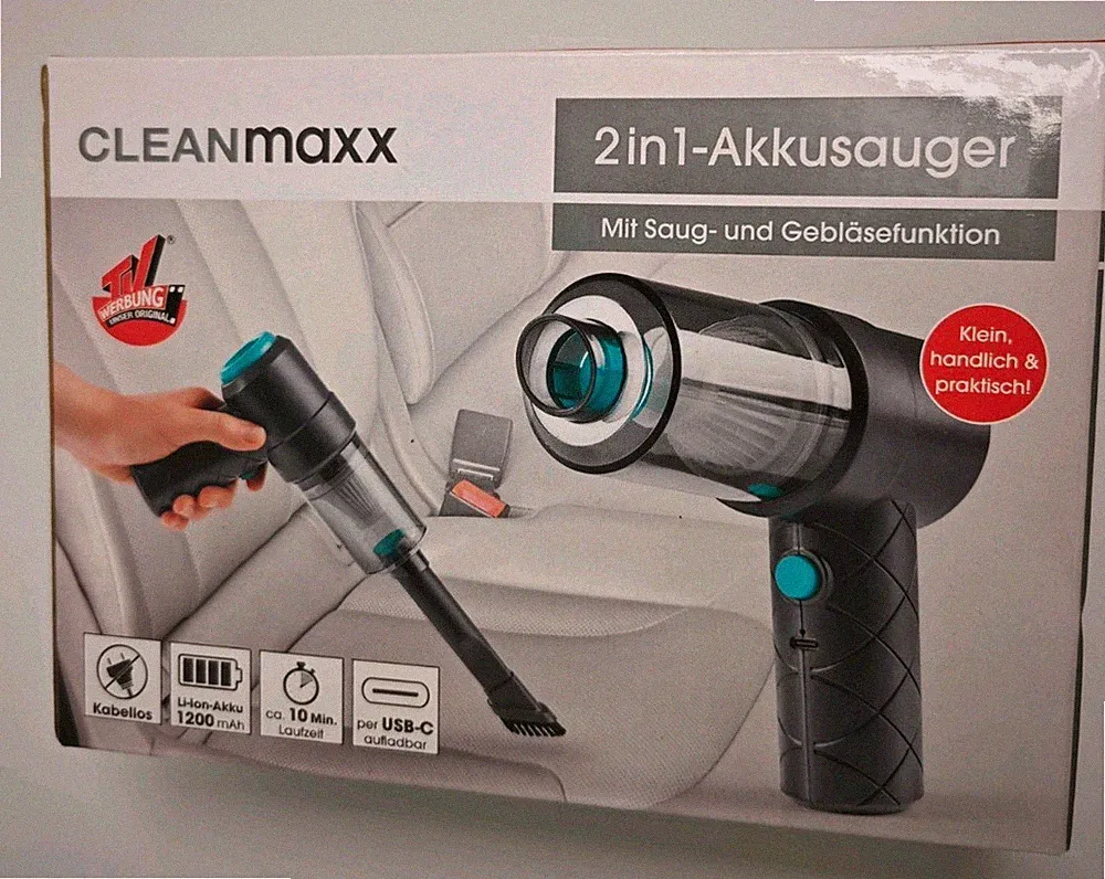 CLEANmaxx Akku-Handstaubsauger 3,7V