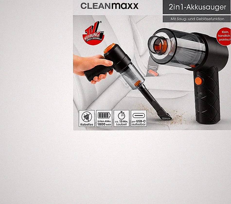 CLEANmaxx Akku-Handstaubsauger Set
