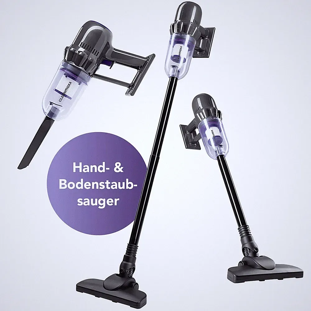 CLEANMAXX Akku Staubsauger 2 in 1 Hand Boden Sauger beutellos kabellos 10kpa
