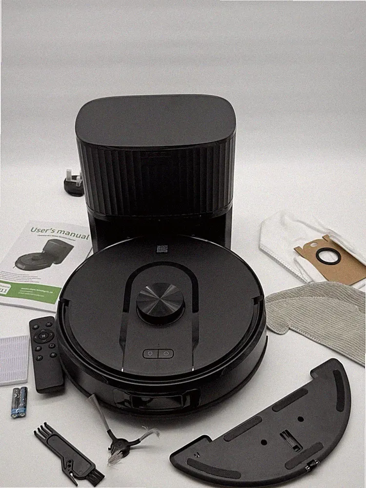 Cleanova W11 Saugroboter Wischmop selbstentleerend Dock LiDAR App Fernbedienung schwarz