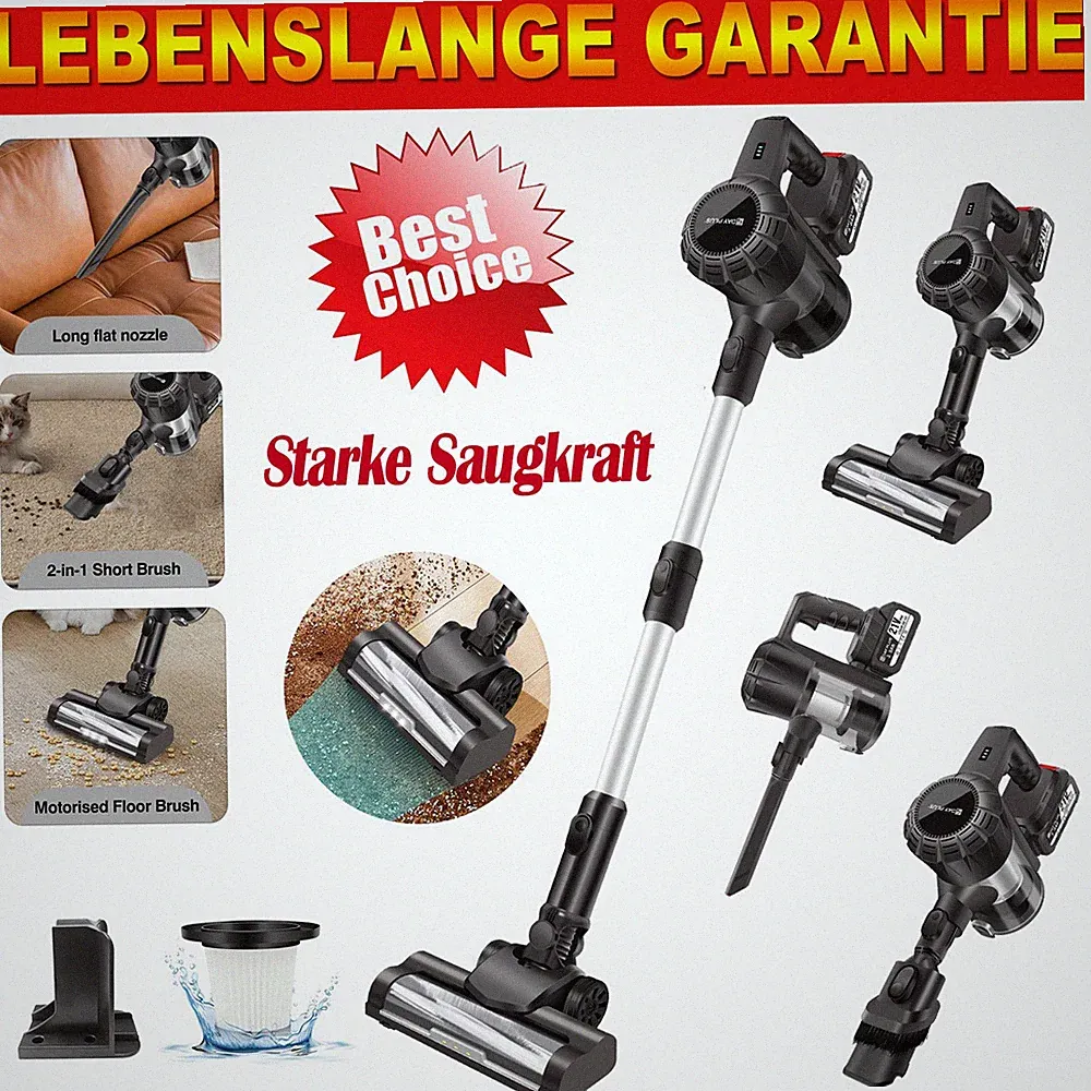 staubsauger kabellos beutellos wischfunktion