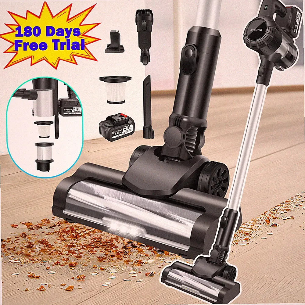 DayPlus CT012 Akku-Staubsauger mit 2 Akkus