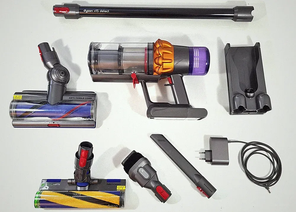 DYSON Akku Staubsauger V15 Detect Absolute 660 W gelb/grau beutellos B-WARE