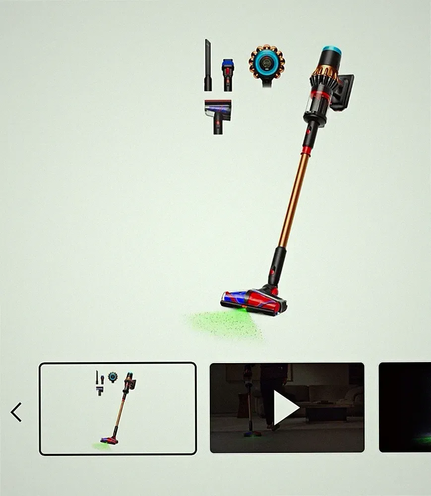 Dyson V16 Piston Animal Stabstaubsauger kabellos mit Bodenbürste & Fugendüse