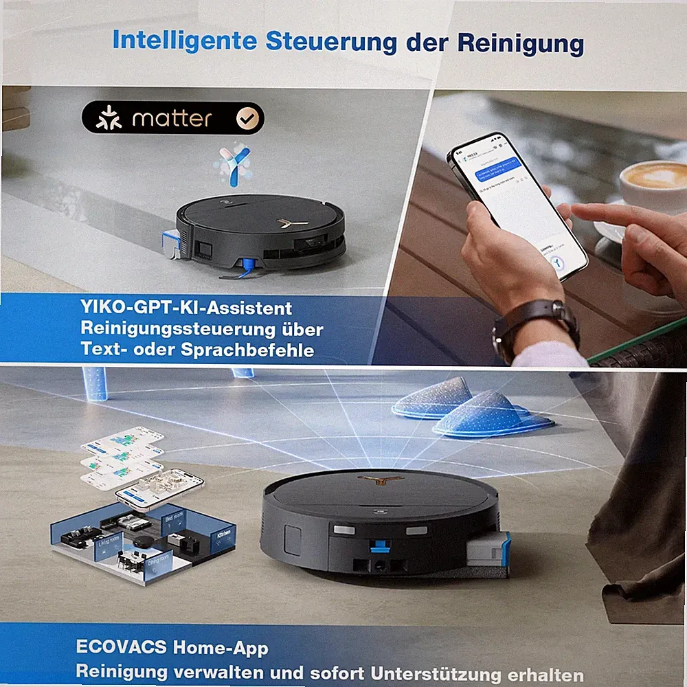 Ecovacs Deebot X9 Pro OMNI Saugroboter mit Wischfunktion Staubsauger Roboter