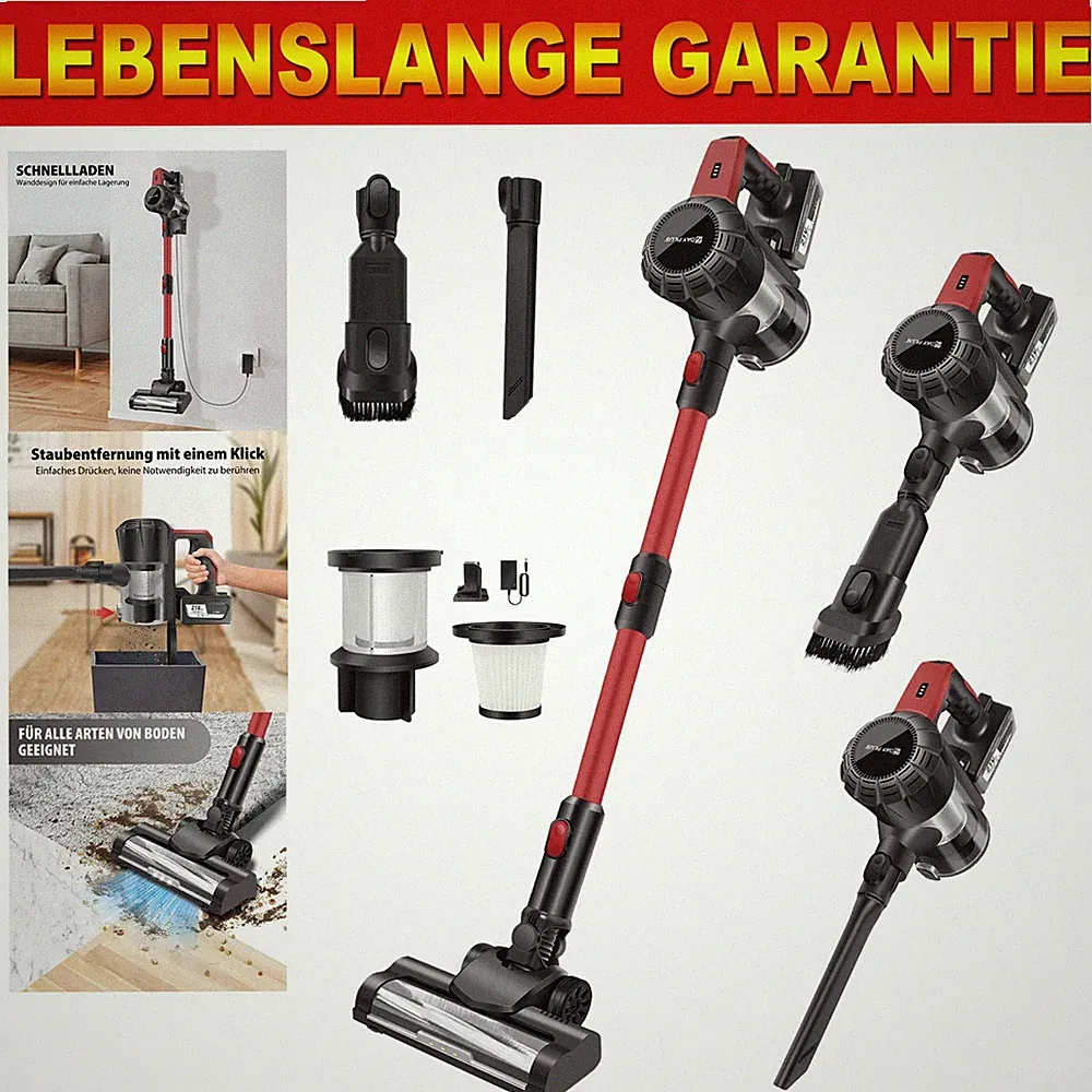 FEYTORY Kabelloser 6-in-1 Stabstaubsauger 20000Pa