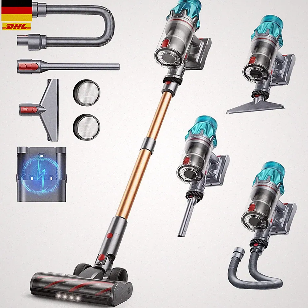 Fieety Akku Staubsauger Kabellos 50kPa 600W