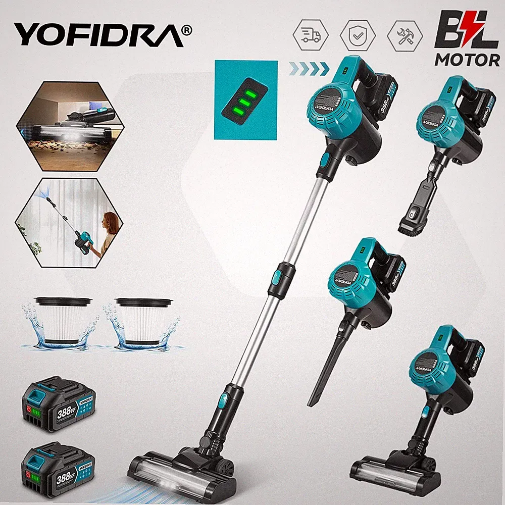 Für Makita 3IN1 Akku Staubsauger 1.5L Auto Handstaubsauger 2 Akkus & Ladegerät