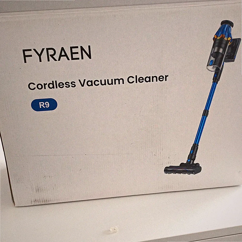 FYRAEN R9 Stabstaubsauger kabellos ohne Beutel blau/schwarz mit Bodenbürste