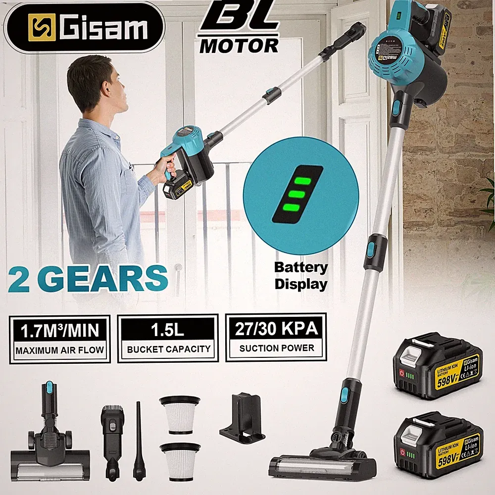 Gisam 1,5 L Kabelloser Staubsauger