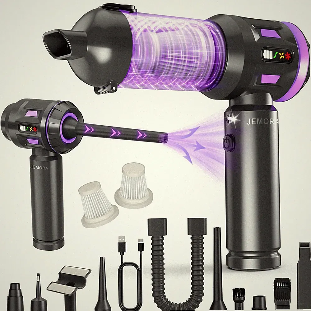 Handstaubsauger 22000Pa Autostaubsauger Kabellos Leistungsstark mit 2 in 1