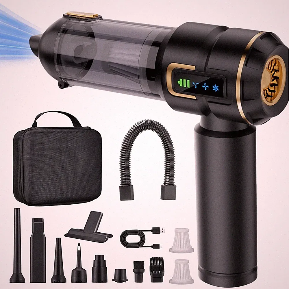 Handstaubsauger ST-6697APlus Akku, Kabellos, 3 Gänge, 27000Pa, Schwarz Gold