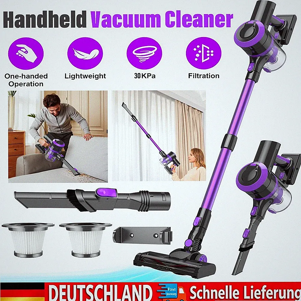 Hoover Akku Staubsauger 4 in 1,30000pa Staubsauger Kabellos Staubsauger 55 Min
