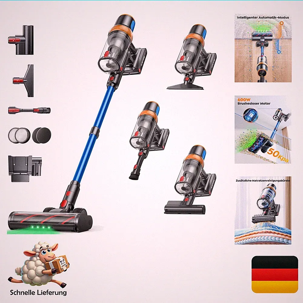 Inteture Akku Handstaubsauger 600W 50KPA